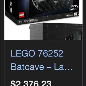 LEGO Batcave Shadow Box Set - Black and Gray